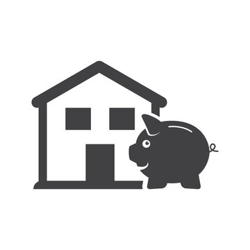 Piggy bank icon. Piggy bank savings icon. Vector illustration.