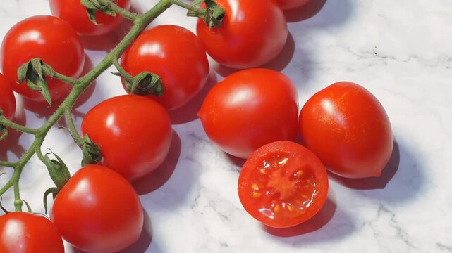 red cherry tomatoes, tasty, healthy, fruit, vegetable