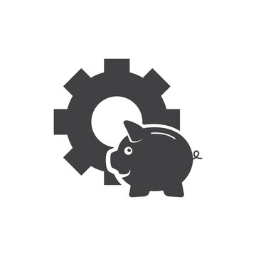 Piggy bank icon. Piggy bank savings icon. Vector illustration.