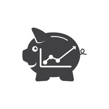 Piggy bank icon. Piggy bank savings icon. Vector illustration.