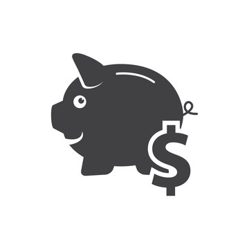 Piggy bank icon. Piggy bank savings icon. Vector illustration.