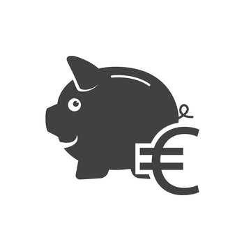 Piggy bank icon. Piggy bank savings icon. Vector illustration.