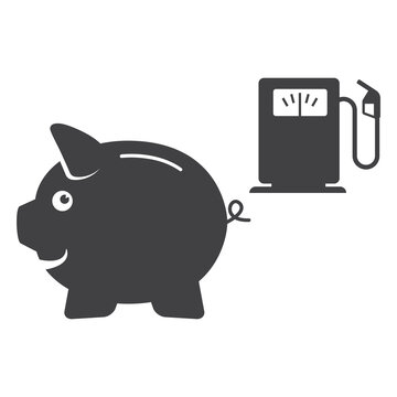Piggy bank icon. Piggy bank savings icon. Vector illustration.