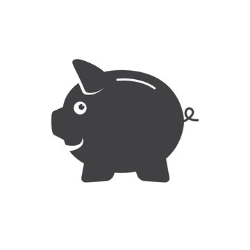 Piggy bank icon. Piggy bank savings icon. Vector illustration.