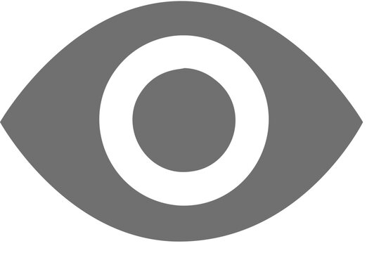 Eye icon for visibility view and password reveal vector illustration