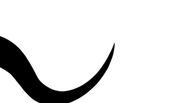 2D black&white tentacle animation