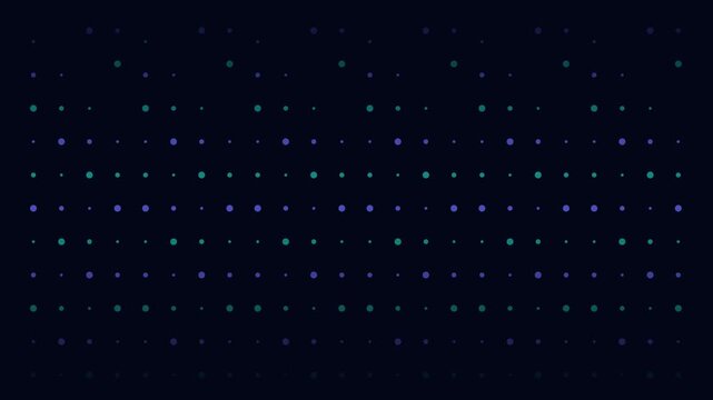 Abstract background with a repeating pattern of colorful neon dots