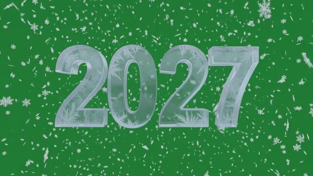 Frozen text reads "2027" against green background