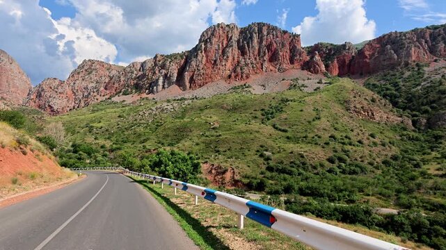 Guardrails separate vehicle path from steep slopes