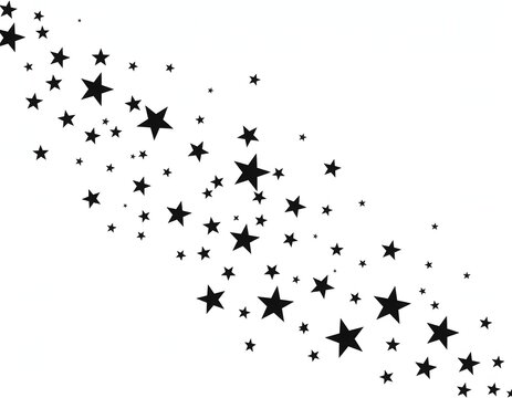 Abstract scattered star constellation pattern design.