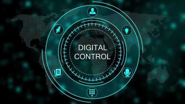 Digital Control Interface with Futuristic Dashboard and futuristic interface technology innovation