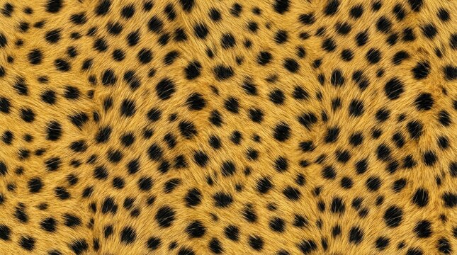 Cheetah fur texture seamless animal print pattern realistic wildlife background for textile fabric wallpaper