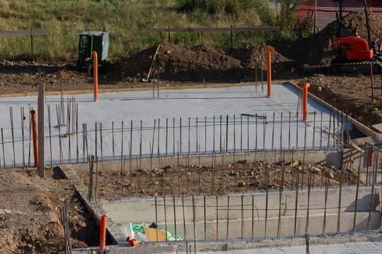 Construction Materials Prepared for Installation at Building Site