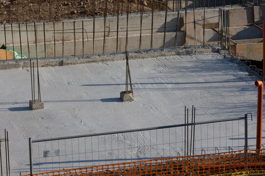 Construction Materials Prepared for Installation at Building Site