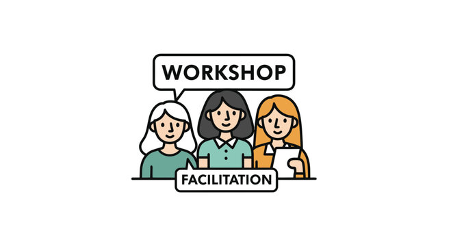 Diverse women participating in workshop facilitation session