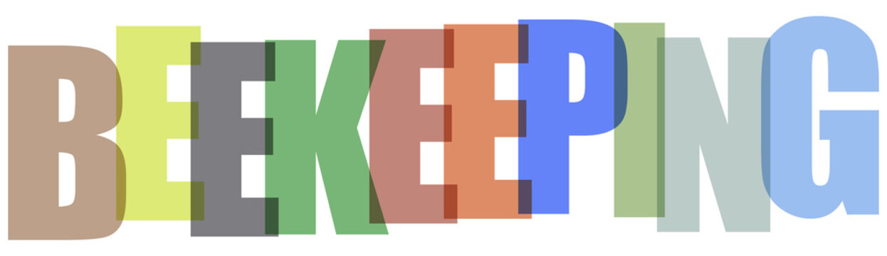 Beekeeping, colorful word, typography, bee keeping, apian