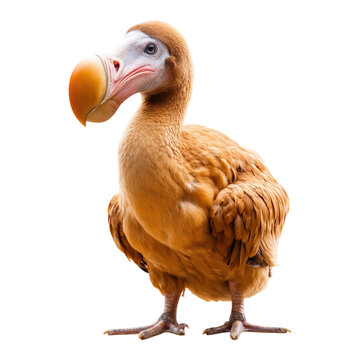 Brown dodo bird character isolated on transparent background PNG element