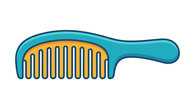 Colorful plastic wide tooth comb 1.