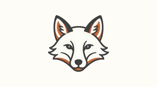 Cartoon illustration of a fox head.