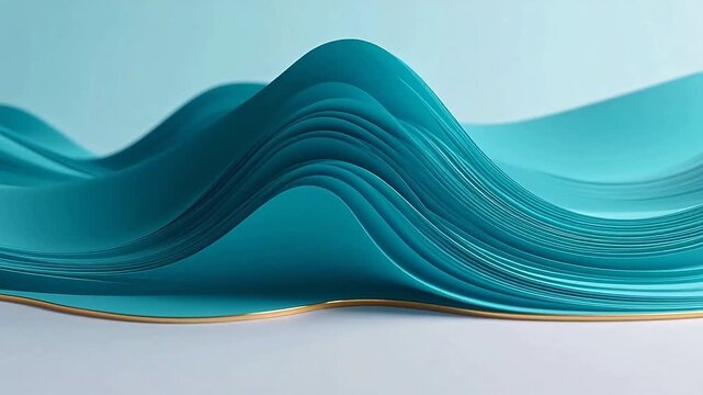 Abstract layered blue waves