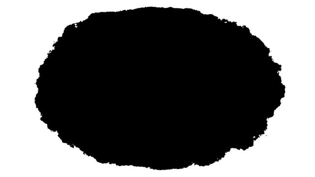 Black ink Fluid splash Transition set expanding and spreading animation on a white background. watercolor ink leak drops transition paint. 4k animation video.