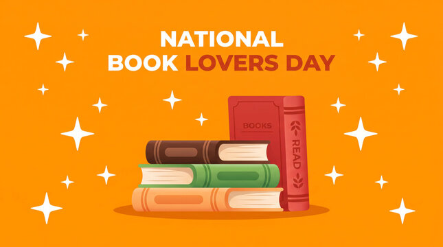 Colorful pixel art books celebrating national book lovers day