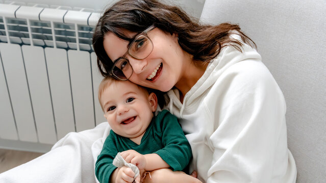 Mother and baby enjoying precious family time