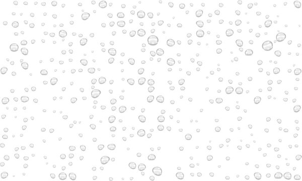 Realistic water drops. PNG drops, condensation on the window, transparent water drop. Abstract water drops, bubbles on transparent background, digital liquid design, Stock royalty free	