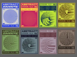 Set Of Abstract Geometric Posters With Minimal Circle Shape. © t1m0n344