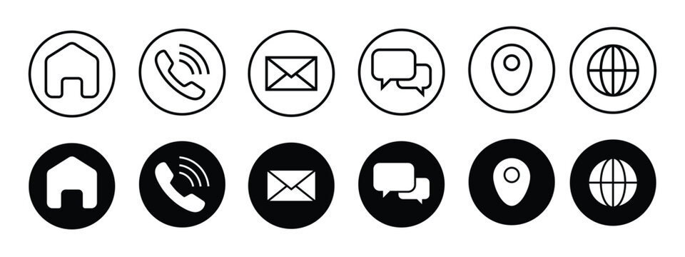 Contact Us Square Rounded Icon set