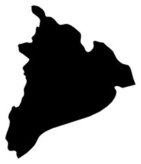 A contour map of Kon Tum. Vietnamese province silhouette © Ungrim