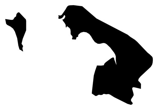 A contour map of Ki&ecirc;n Giang. Vietnamese province silhouette