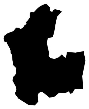 A contour map of Matale. Sri Lankan district silhouette