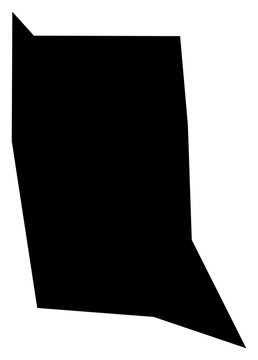 A contour map of Umm Salal. Qatari municipality silhouette