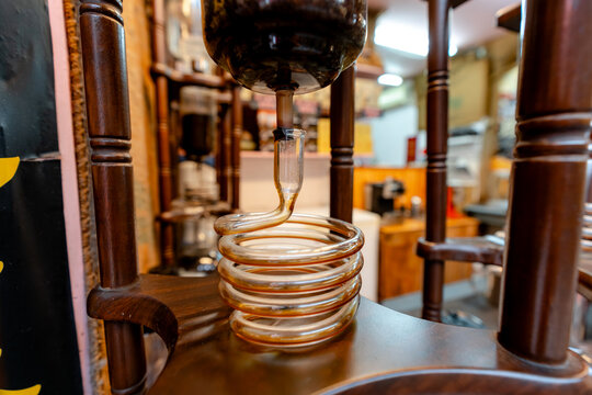 Coffee decanting at Jiufen Old Street, Taiwan