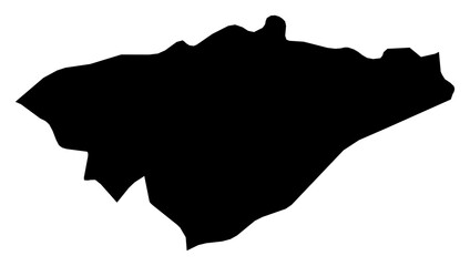 A contour map of Oddar Meanchey. Cambodian province silhouette © Ungrim