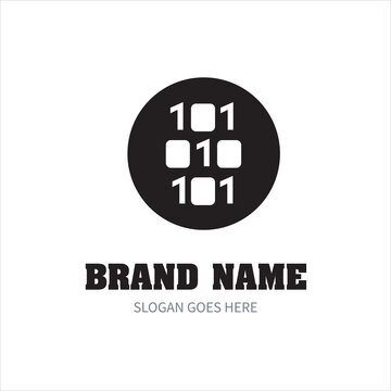 Binary Code Logo Template