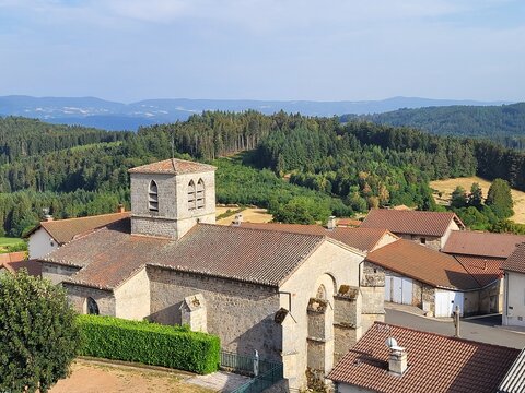 Parc du Livradois-Forez, &Eacute;glise paroissiale Saint-Antoine, Le Monestier, Puy de Dome, Auvergne, France