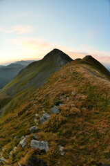 Naklejka premium View of Mount Cusna on the ridge of the Tuscan Emilian Apennine Park, Reggio Emilia, Italy 