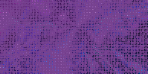 Purple abstract pixel texture bg video screen. Tv pattern background with square noise effect. Futuristic broadcast neon gradient banner for television. Modern vhs led static display element © towilah