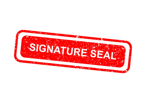 Red signature seal stamp with white text illustration