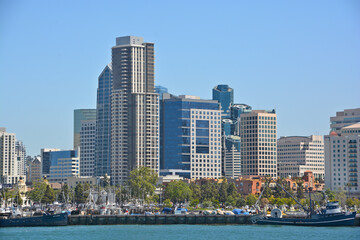 Obraz premium SAN DIEGO CALIFORNIA UNITED STATES OF AMERICA: Buildings Downtown San Diego the eighth largest city in the United States, downtown San Diego serves as the cultural, financial center and c