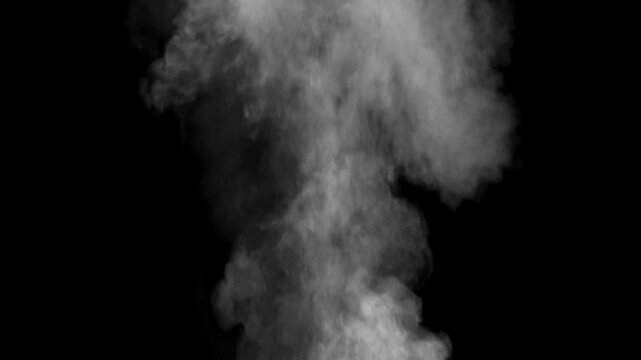 White smoke on a black background. Slow motion. Vape smoke. Vapor , fog, ice smoke cloud , realistic smoke cloud best for using in 4k composition.