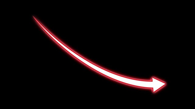 Digital business bar chart animation with steadily rising arrow and dotted trend line. Illustrating strong revenue growth, financial success, Motion graphics of business idea .4k video.