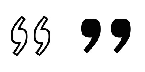 Quote marks speech bubble punctuation icons with quotation punctuation dialogue typography communication language © ICON  WAREHOUSE