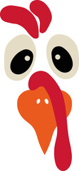 Fototapeta premium Cute turkey face illustration for Thanksgiving holiday design