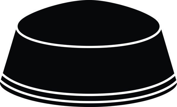 Silhouette design of a traditional peci cap headwear garment vector