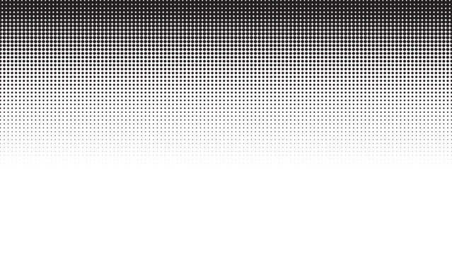 Black and white halftone dot pattern gradient texture design element with fade effect