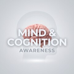 Fototapeta premium Brain, Mind, Cognition, Awareness, Mental Health Illustration