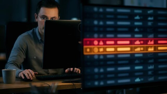 Screenfocused medium shot of realtime audit software pinpointing membership mismatch alerts background data rows fading out gently.